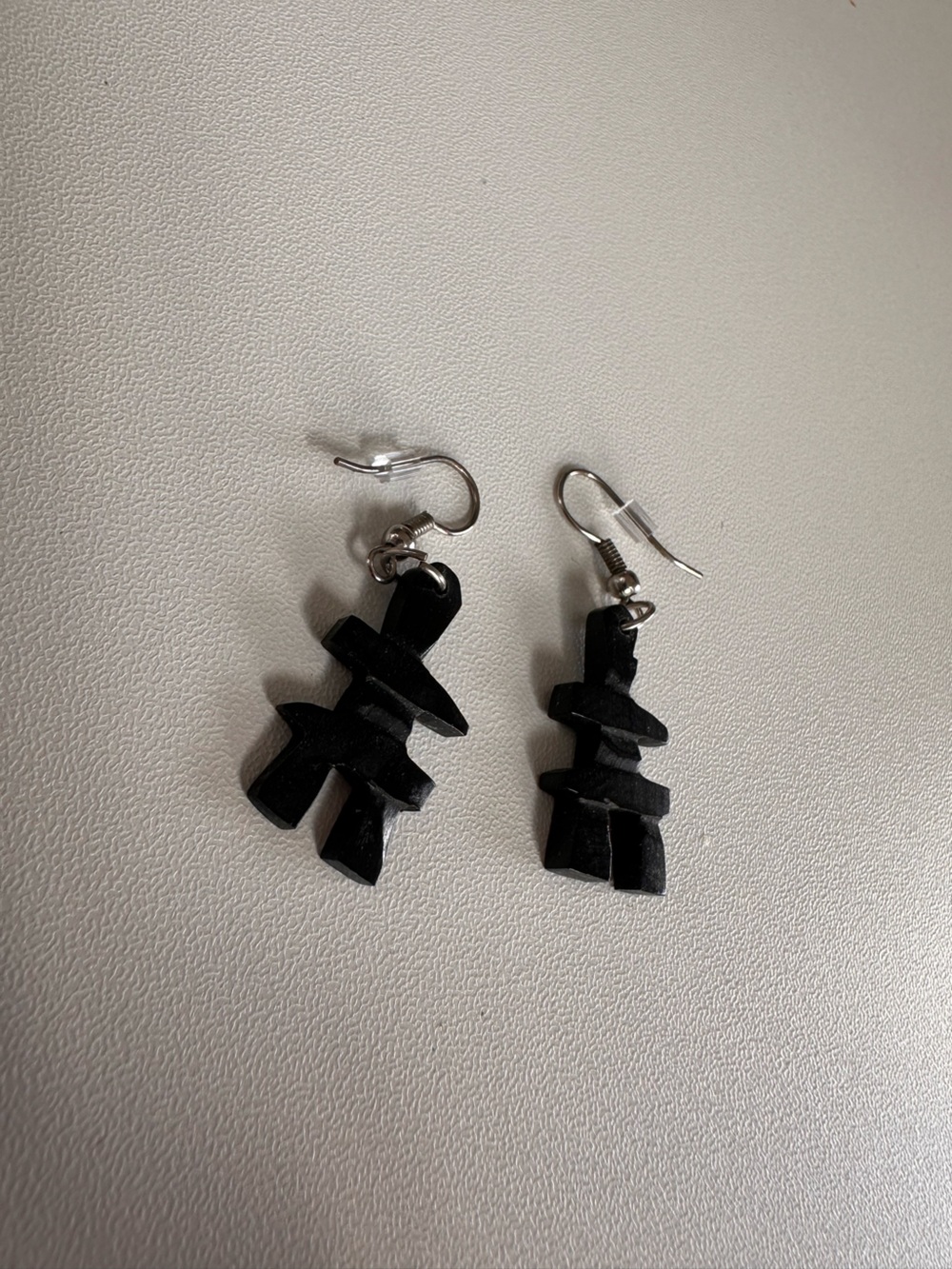 Black Inukshuk Drop Earrings - Minimal Women Accessories